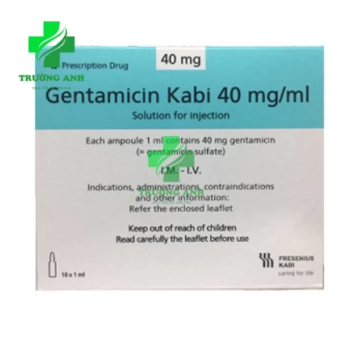 Gentamicin Kabi 40mg/ml - Thuốc điều trị nhiễm khuẩn nặng toàn thân